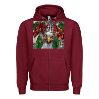 Burgundy Chicken Zipper Hoodie - CowhideDigitalArt