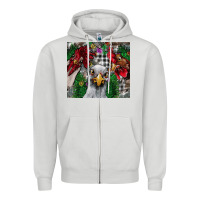 Dove Grey Chicken Zipper Hoodie - CowhideDigitalArt