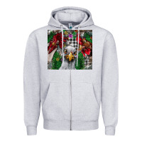 Heather Grey Chicken Zipper Hoodie - CowhideDigitalArt