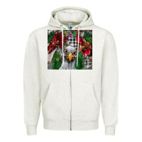 Oatmeal Heather Chicken Zipper Hoodie - CowhideDigitalArt