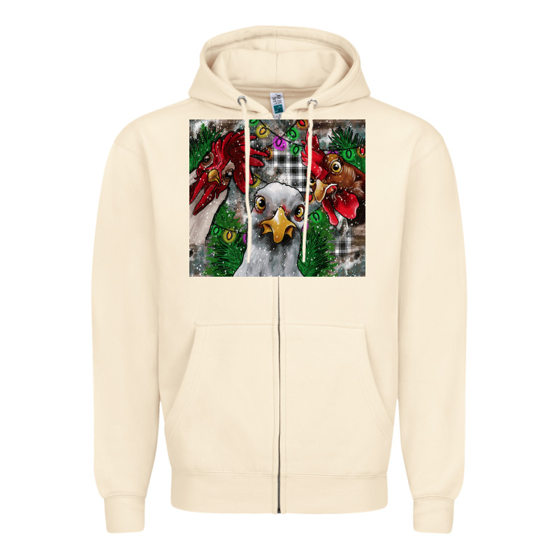 Chicken Zipper Hoodie by CowhideDigitalArt | Teevron