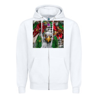 White Chicken Zipper Hoodie - CowhideDigitalArt