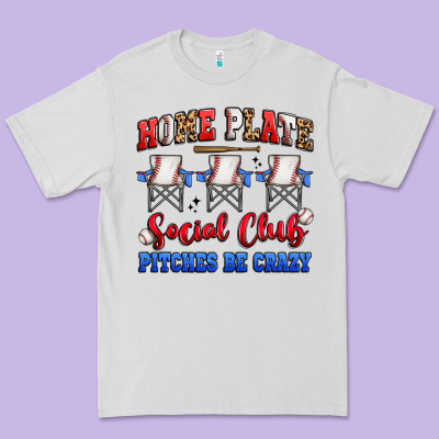 Home Plate Social Club Pitches Be Crazy Premium Tee Designed By Artiststas