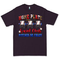 Plum home plate social club pitches be crazy Premium Tee - Artiststas