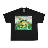 Black frog with sunflower Urban Heavy Tee - TumblerDesignByShophia