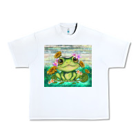 White frog with sunflower Urban Heavy Tee - TumblerDesignByShophia