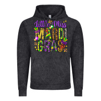 Vintage Black Little miss Mardi Gras Vintage Hoodie - HowdyJamesFarm