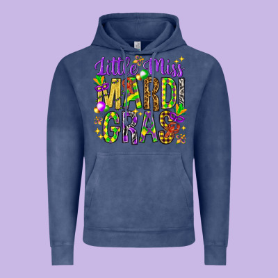 Little Miss Mardi Gras Vintage Hoodie Designed By Howdyjamesfarm