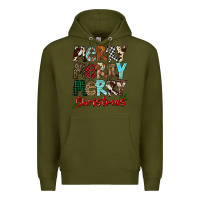 Army Green Merry Christmas Premium Hoodie - FaDigitalArtStudio
