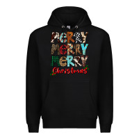 Black Merry Christmas Premium Hoodie - FaDigitalArtStudio