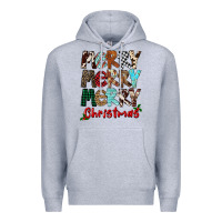 Heather Grey Merry Christmas Premium Hoodie - FaDigitalArtStudio