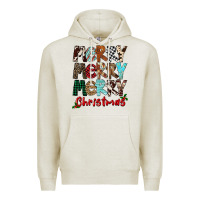 Oatmeal Heather Merry Christmas Premium Hoodie - FaDigitalArtStudio