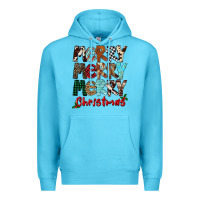 Ocean Blue Merry Christmas Premium Hoodie - FaDigitalArtStudio
