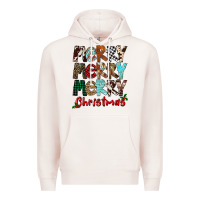 Pale Pink Merry Christmas Premium Hoodie - FaDigitalArtStudio