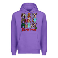 Purple Merry Christmas Premium Hoodie - FaDigitalArtStudio