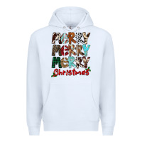 White Merry Christmas Premium Hoodie - FaDigitalArtStudio