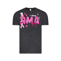 Vintage Black breast cancer rma registered medical assistant Vintage Tee - texasbilliewilder