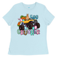 Baby Blue egg crusher monster truck easter Ladies Tee - Artiststas