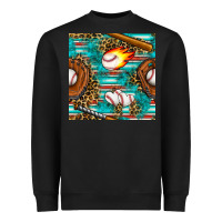 Baseball Glove And Bat With Serape Seamless Pattern Heavyweight Sweatshirt | Teevron