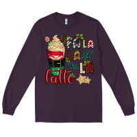 Plum Fa la la la latte Long Sleeve Tee - CowGirlArtShop