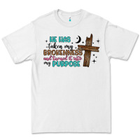White he has taken my brokenness and turned it into my p Premium Tee - Artiststas