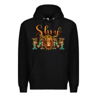 Black show mom long haired cow Premium Hoodie - Jasminsmagicworld