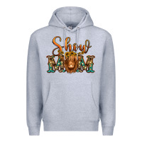 Heather Grey show mom long haired cow Premium Hoodie - Jasminsmagicworld