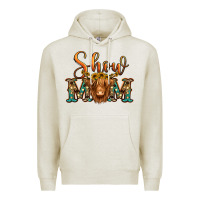 Oatmeal Heather show mom long haired cow Premium Hoodie - Jasminsmagicworld