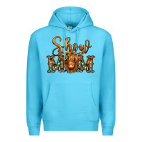 Ocean Blue show mom long haired cow Premium Hoodie - Jasminsmagicworld