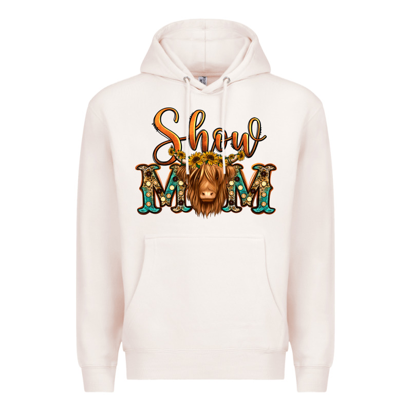 Show Mom Long Haired Cow Premium Hoodie by Jasminsmagicworld | Teevron