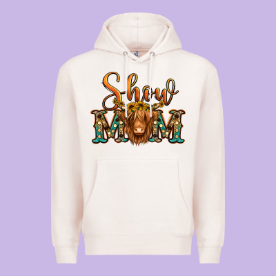 Show Mom Long Haired Cow Premium Hoodie Designed By Jasminsmagicworld