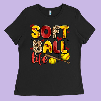 Softball Life Ladies Tee Designed By Artiststas