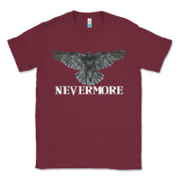 Burgundy Hot Trend Raven Nevermore Poetry Halloween Edgar Allan Poe Classic Tee - lanVoArt