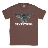 Chestnut Hot Trend Raven Nevermore Poetry Halloween Edgar Allan Poe Classic Tee - lanVoArt