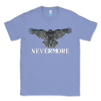Colony Blue Hot Trend Raven Nevermore Poetry Halloween Edgar Allan Poe Classic Tee - lanVoArt