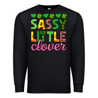 Black sassy little clover st patrick s day Premium Sweatshirt - Artiststas