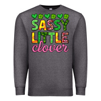 Charcoal Heather sassy little clover st patrick s day Premium Sweatshirt - Artiststas