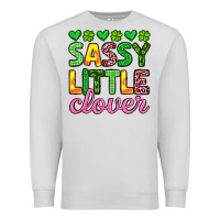 Dove Grey sassy little clover st patrick s day Premium Sweatshirt - Artiststas