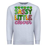 Heather Grey sassy little clover st patrick s day Premium Sweatshirt - Artiststas