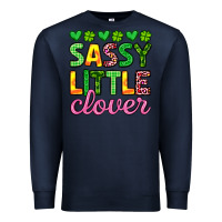 Navy sassy little clover st patrick s day Premium Sweatshirt - Artiststas