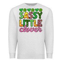 Oatmeal Heather sassy little clover st patrick s day Premium Sweatshirt - Artiststas