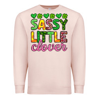 Pale Pink sassy little clover st patrick s day Premium Sweatshirt - Artiststas