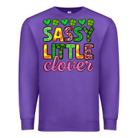 Purple sassy little clover st patrick s day Premium Sweatshirt - Artiststas