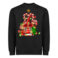 Black christmas  gnomes Heavyweight Sweatshirt - FaDigitalArtStudio