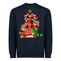 Navy christmas  gnomes Heavyweight Sweatshirt - FaDigitalArtStudio