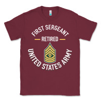 Burgundy first sergeant 1sg retired army military retirement gifts long sleeve Classic Tee - lanVoArt