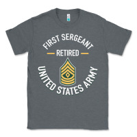 Charcoal Heather first sergeant 1sg retired army military retirement gifts long sleeve Classic Tee - lanVoArt
