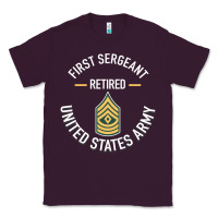 Plum first sergeant 1sg retired army military retirement gifts long sleeve Classic Tee - lanVoArt