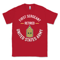 Red first sergeant 1sg retired army military retirement gifts long sleeve Classic Tee - lanVoArt