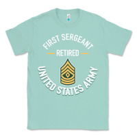 Seafoam first sergeant 1sg retired army military retirement gifts long sleeve Classic Tee - lanVoArt